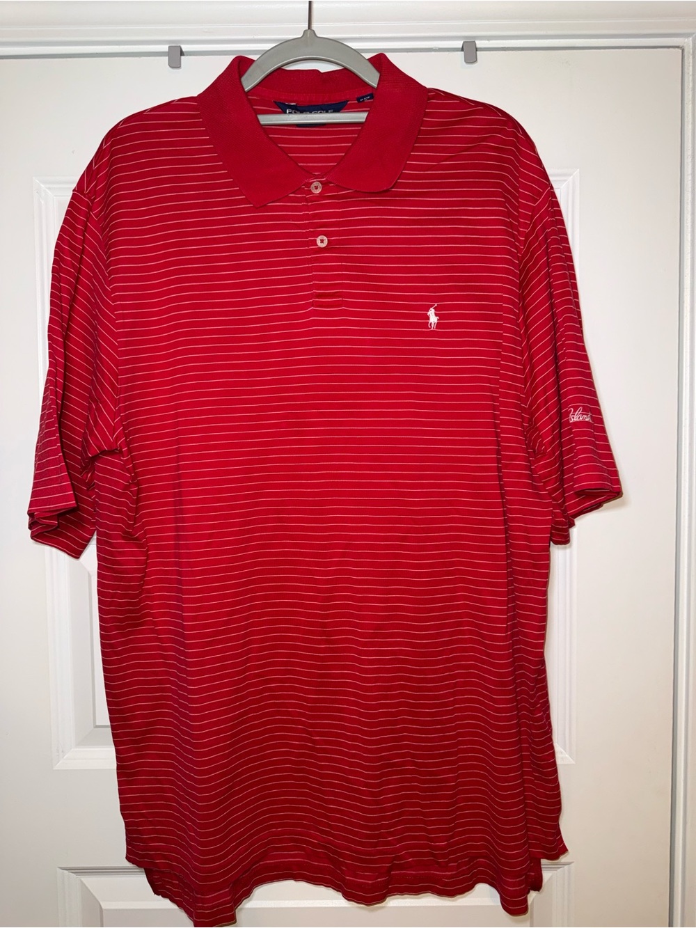 Polo Golf by Ralph Lauren Sea Island Red Striped Polo Shirt Men’s Large